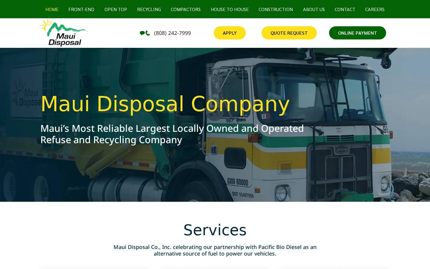 Maui Disposal after redesign