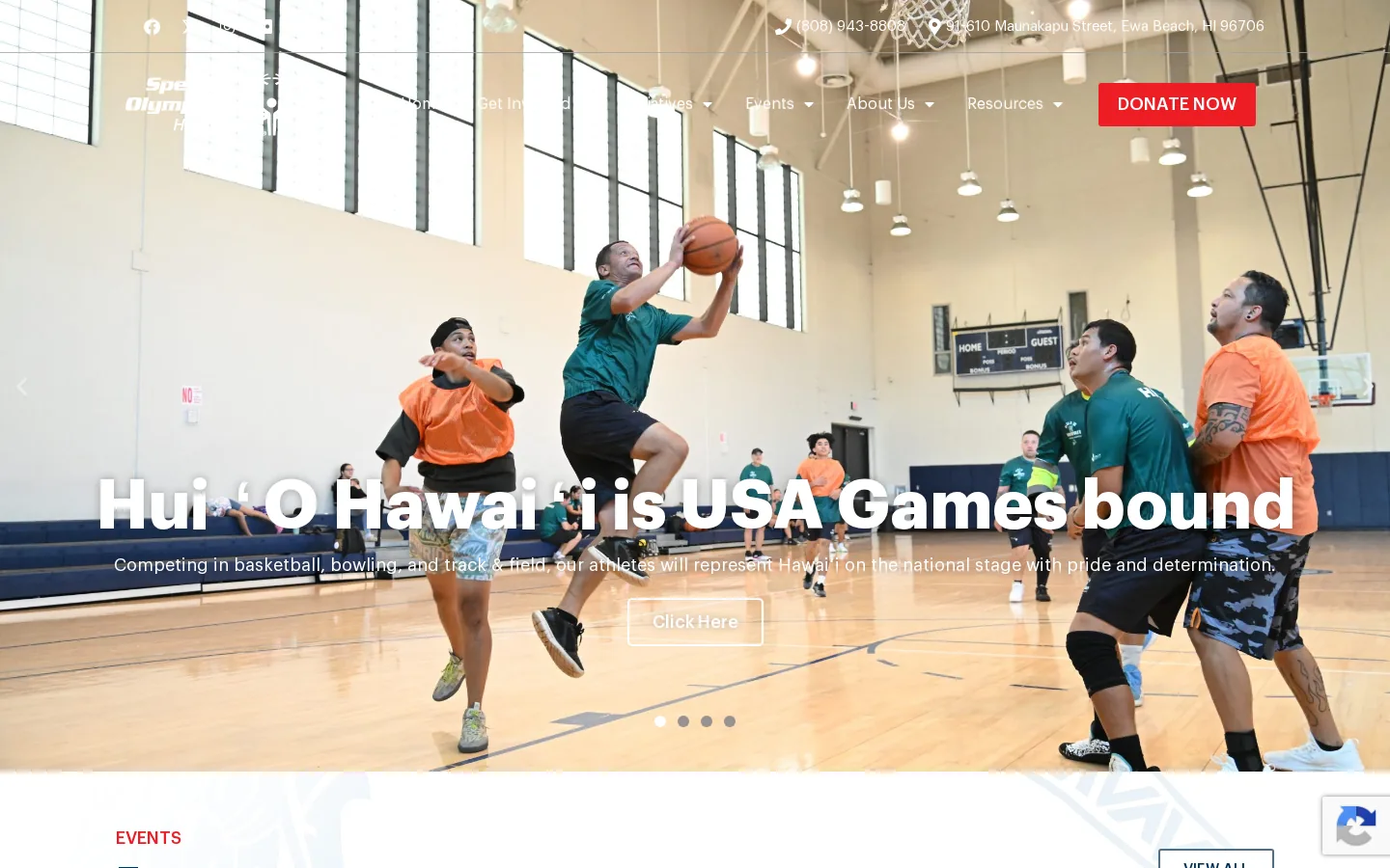 Special Olympics Hawaii after redesign