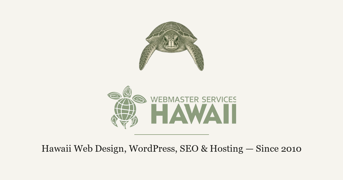 Webmaster Services Hawaii