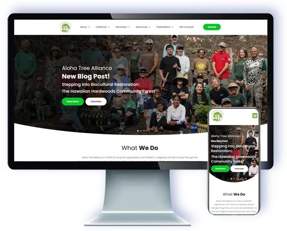 Aloha Tree Alliance — website by Webmaster Services Hawaii