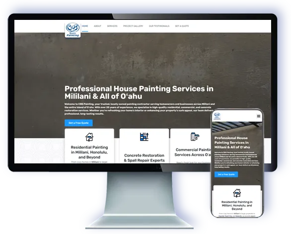 CB Quality Painting — website by Webmaster Services Hawaii