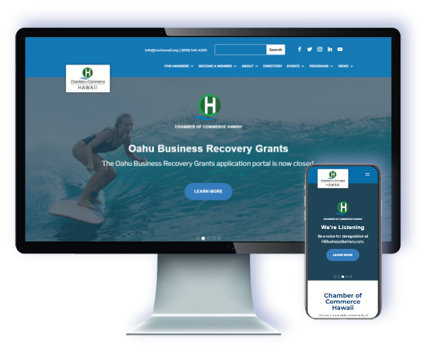 Chamber of Commerce Hawaii — website by Webmaster Services Hawaii