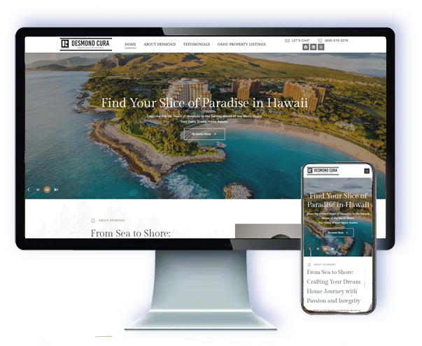 Desmond Cura Real Estate — website by Webmaster Services Hawaii