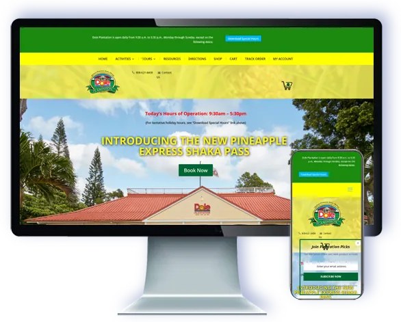 Dole Plantation — website by Webmaster Services Hawaii
