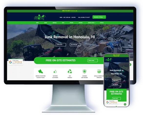 Hawaii Junk Removal — website by Webmaster Services Hawaii