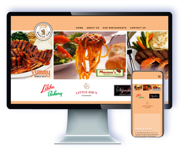 Yummy Restaurant Group — website by Webmaster Services Hawaii