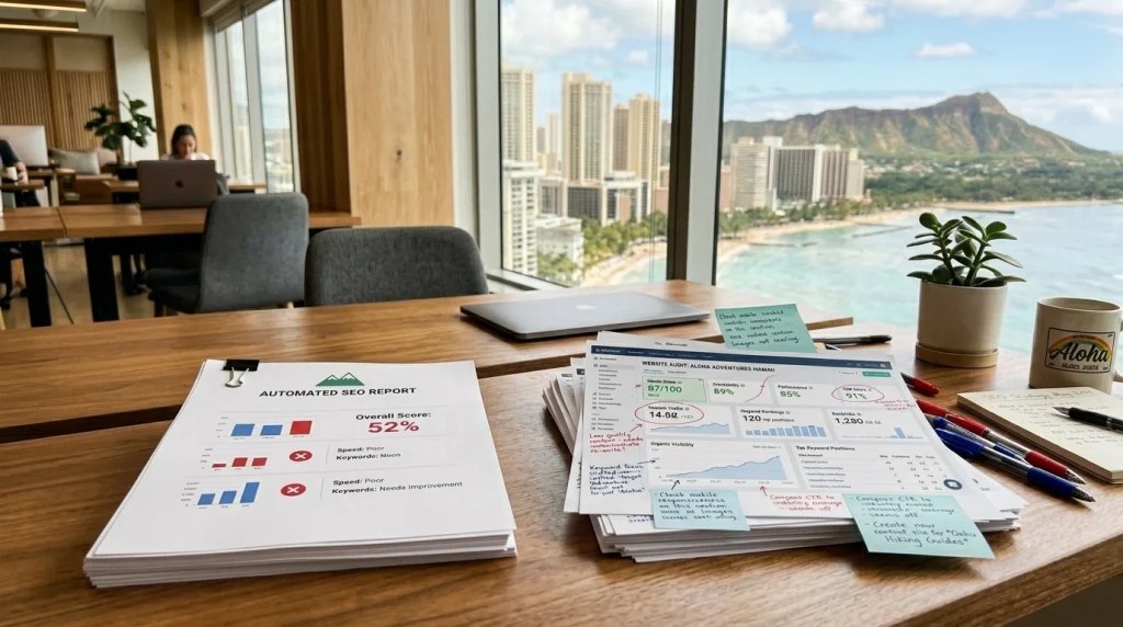 hawaii seo audit free pdf vs professional audit comparison