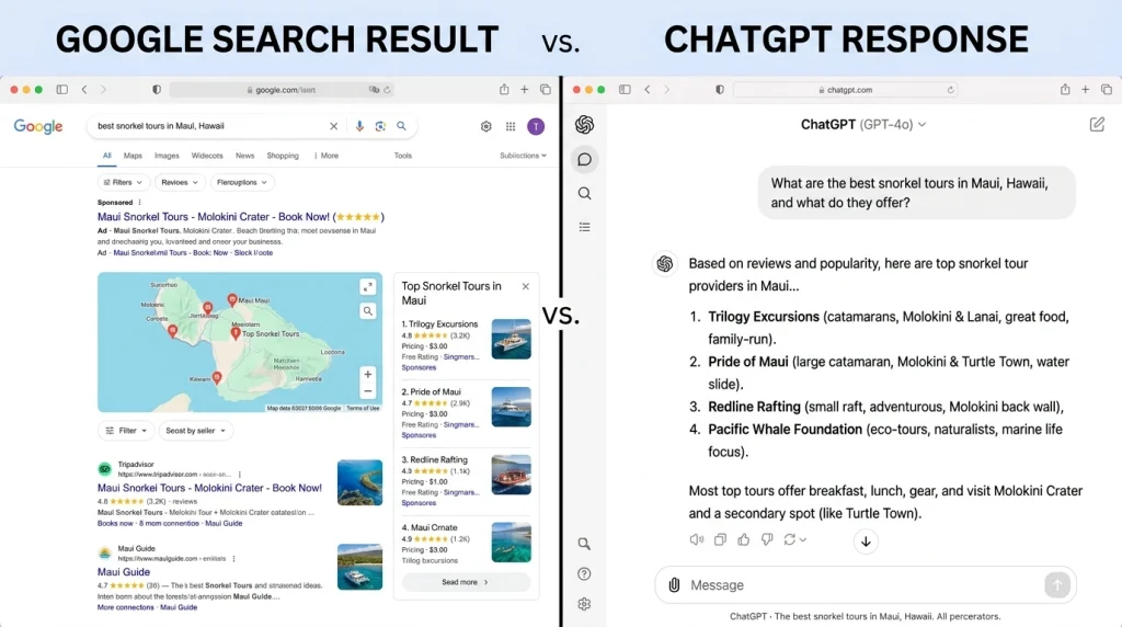 hawaii seo 2026 google ai overview chatgpt search comparison